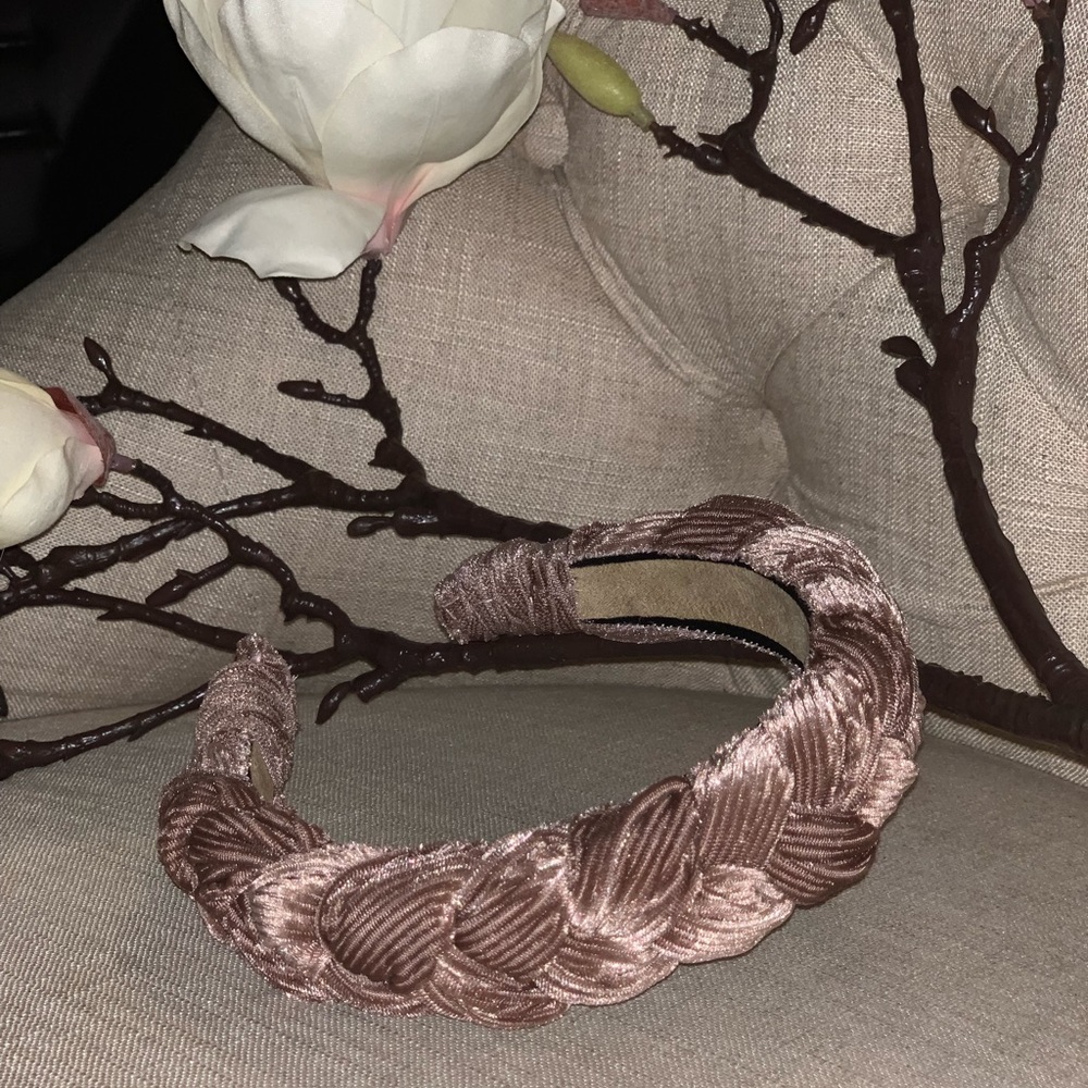 Braided velvet headband